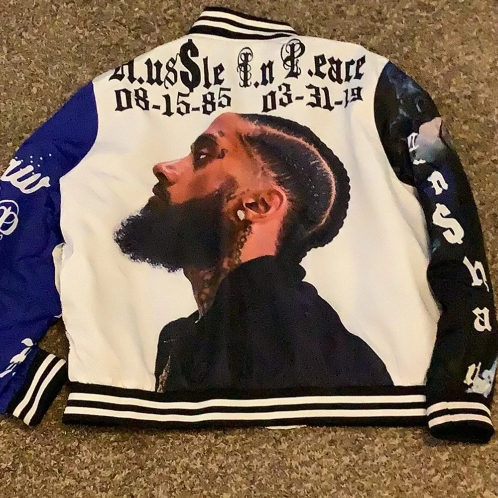 Nipsey Hustle hustle in peace bomber jacket - Picture 6 of 7